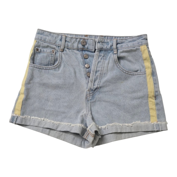 Zara Pants - 🌟Zara Light Wash Denim Shorts with Yellow Stripe